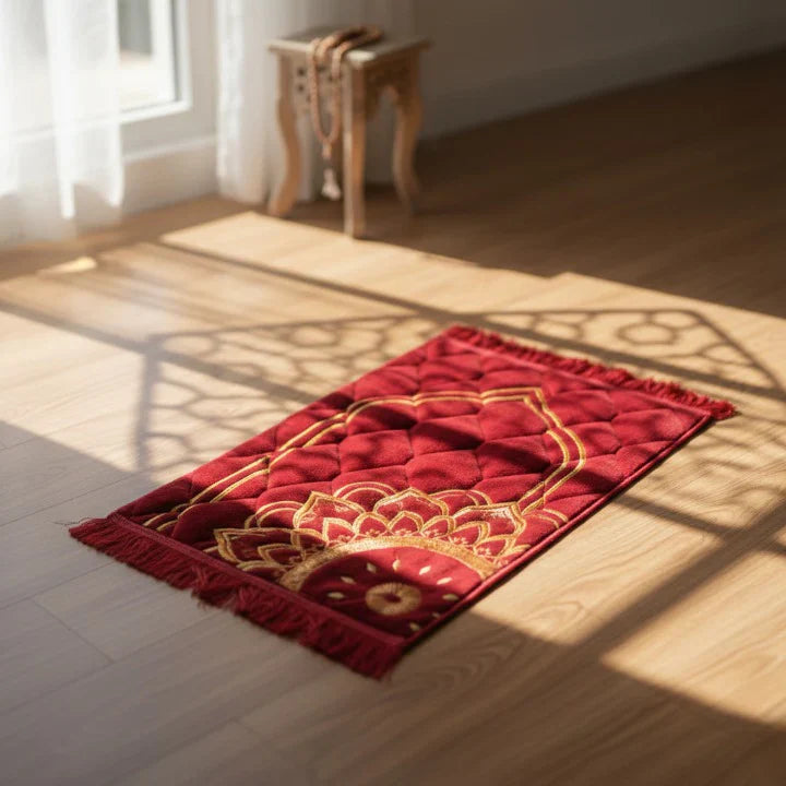 Travel-Friendly Velvet Prayer Mat